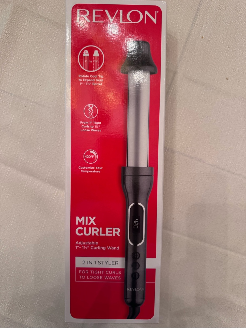 Revlon Mix Curler 2-in-1 Styling Wand - Black & Silver